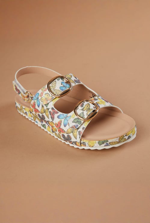 FAME FOREVER Girls Butterfly Print Sandals