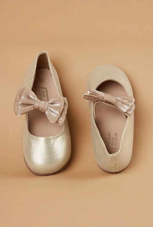 FAME FOREVER Girls Bow-Detailed Ballerinas