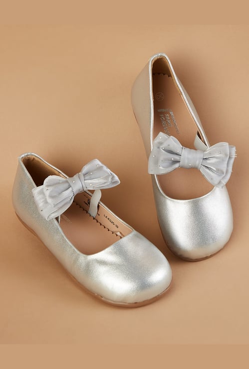 FAME FOREVER Girls Bow-Detailed Ballerinas
