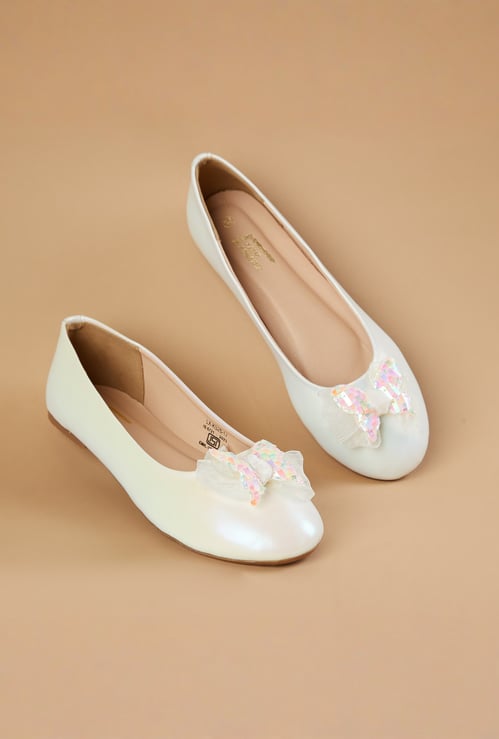 FAME FOREVER Girls Butterfly Charm Ballerinas