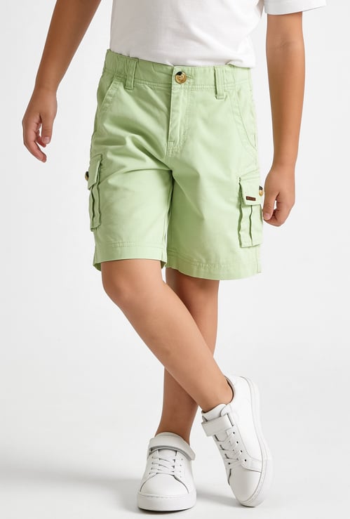 FAME FOREVER Boys Solid Cargo Shorts