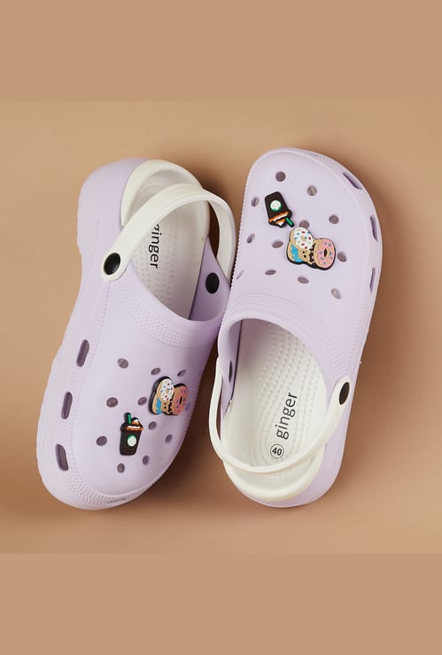 GINGER Appliqued Clogs