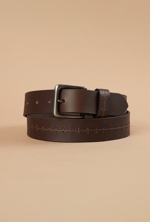 CODE Cut-Out Leather Belt