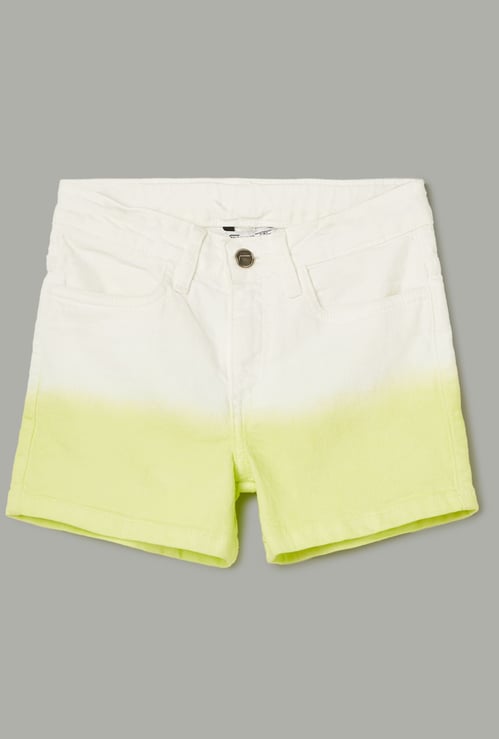 FAME FOREVER Girls Colourblock Denim Shorts