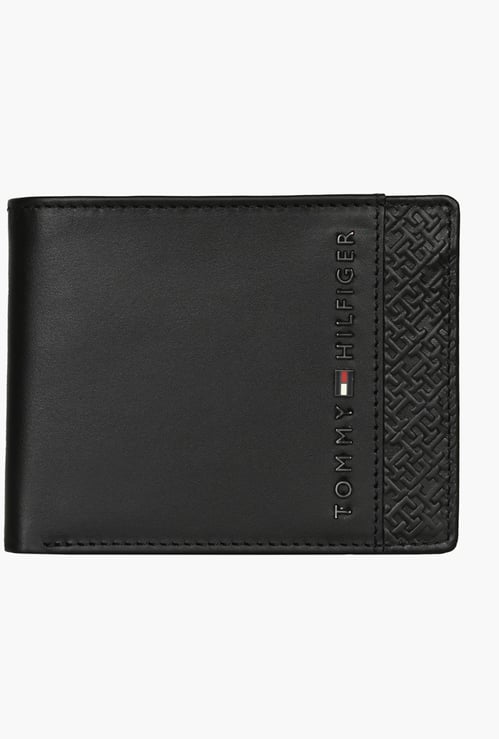 TOMMY HILFIGER Embossed Logo Bi-Fold Leather Wallet