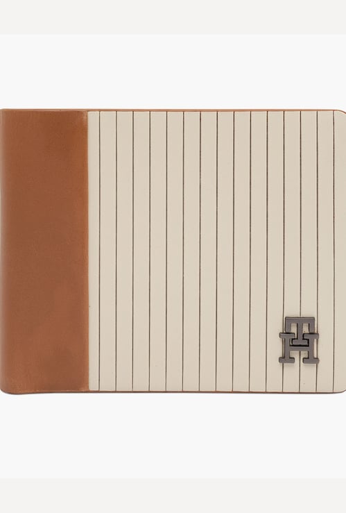 TOMMY HILFIGER Logo Applique Bi-Fold Leather Wallet