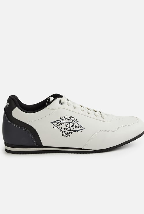 LEE COOPER Logo Print Leather Sneakers