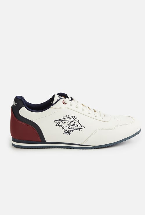 LEE COOPER Logo Print Leather Sneakers