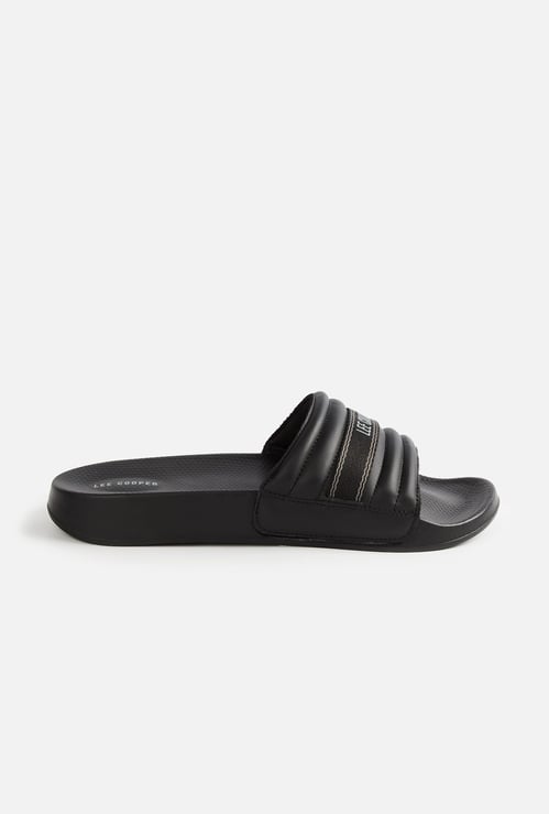 LEE COOPER Quilted Leather Slides
