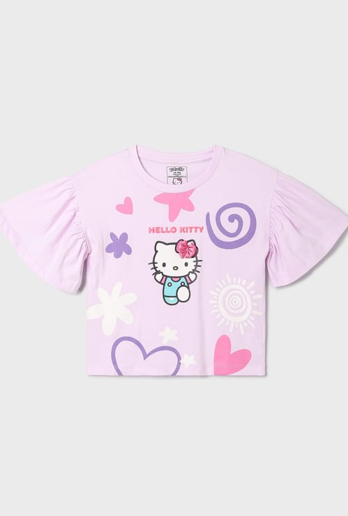 KIDSVILLE Girls Hello Kitty Print Top