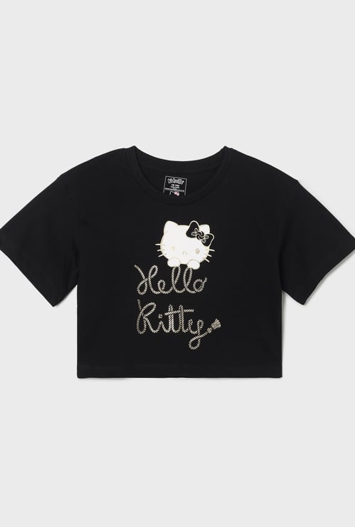 KIDSVILLE Girls Hello Kitty Print T-shirt