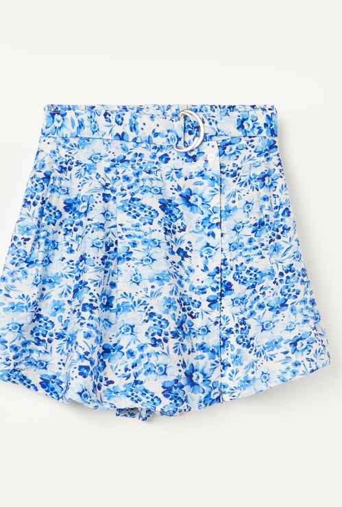FAME FOREVER Girls Floral Print Skirt
