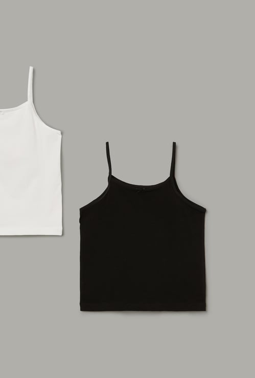 FAME FOREVER Girls Solid Camisoles - Pack of 2