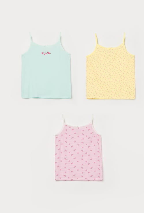 FAME FOREVER Girls Assorted Camisoles - Pack of 3