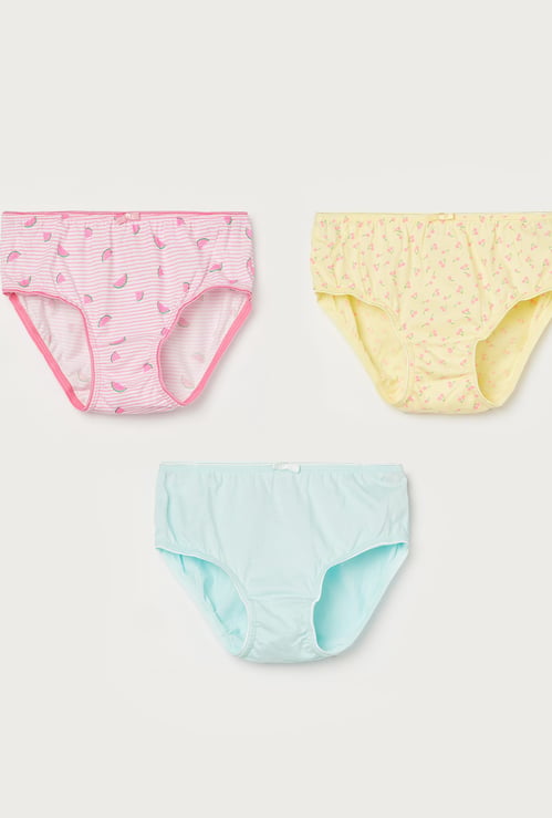 FAME FOREVER Girls Assorted Panties - Pack of 3