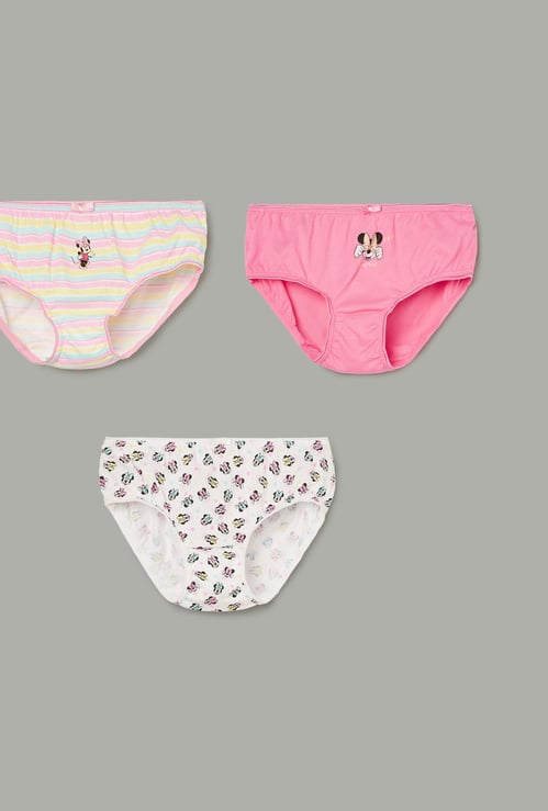 FAME FOREVER Girls Mickey Mouse Print Panties - Pack of 3