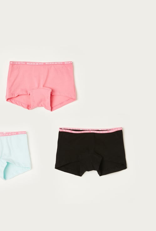 FAME FOREVER Girls Stretch Shorties - Pack of 3