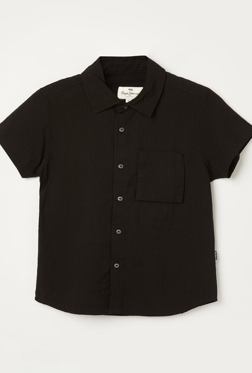 PEPE JEANS Boys Striped Slim Fit Shirt
