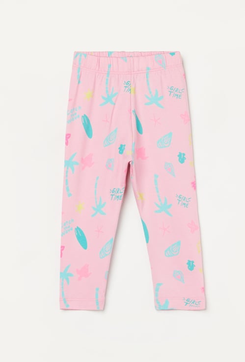 JUNIORS Girls Printed Elasticated Leggings