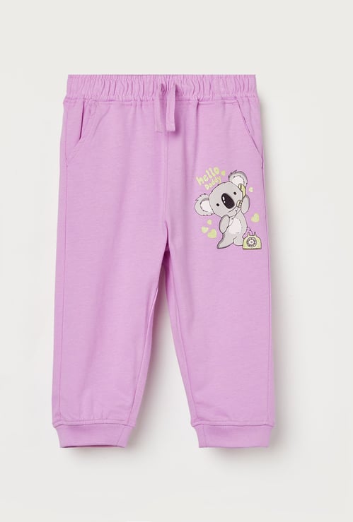 JUNIORS Girls Printed Elasticated Joggers