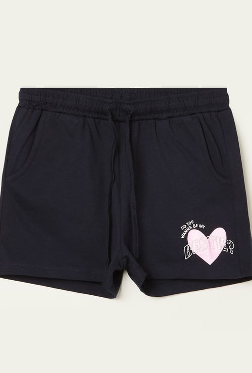 FAME FOREVER Girls Printed Knit Shorts