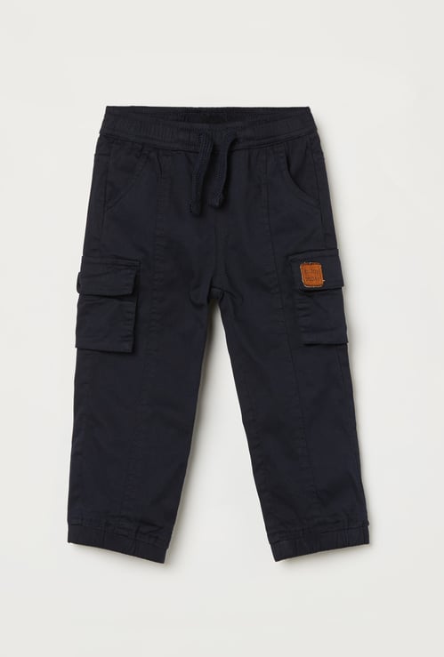 JUNIORS Boys Solid Cargo Trousers
