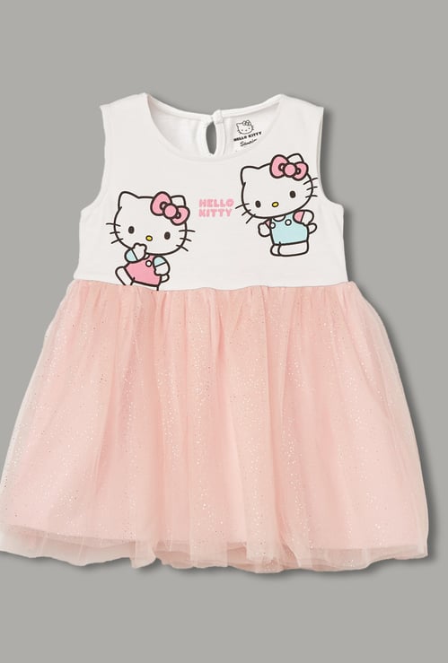 JUNIORS Girls Hello Kitty Print A-line Dress