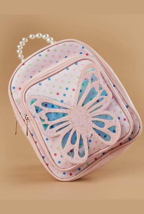 GINGER Shimmery Butterfly Backpack