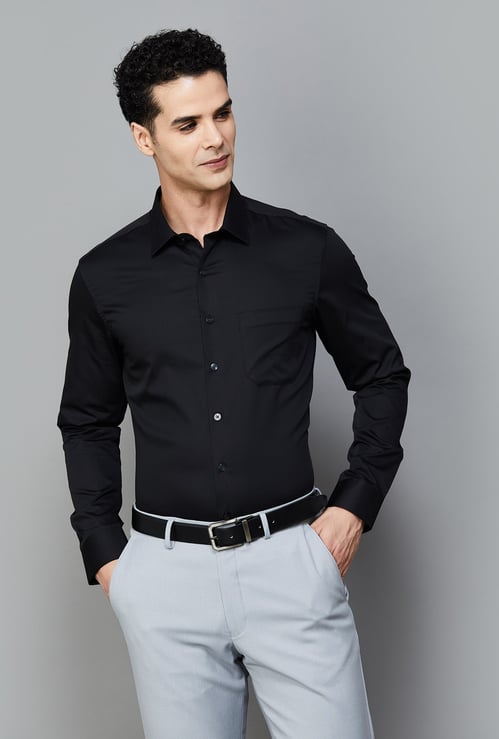 LOUIS PHILIPPE Solid Slim Fit Formal Shirt