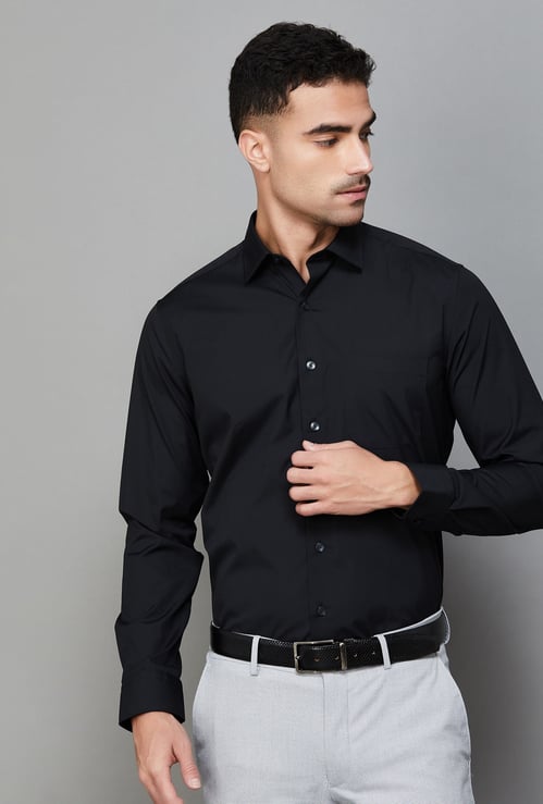 LOUIS PHILIPPE Solid Slim Fit Formal Shirt