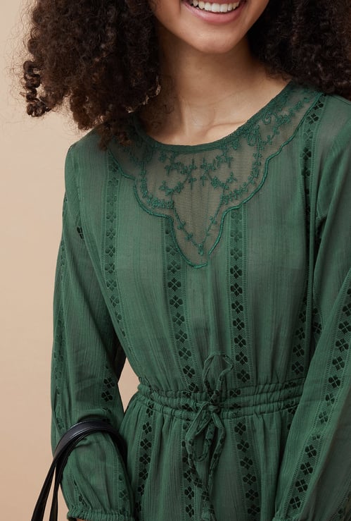 FAME FOREVER Woven Fit & Flare Dress