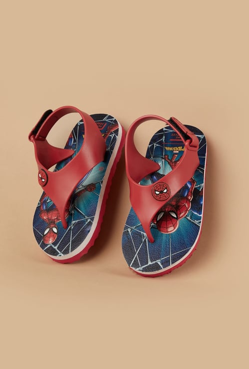 FAME FOREVER Boys Spiderman Thong Strap Flip-Flops