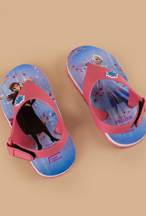 FAME FOREVER Girls Frozen Thong Strap Flip-Flops