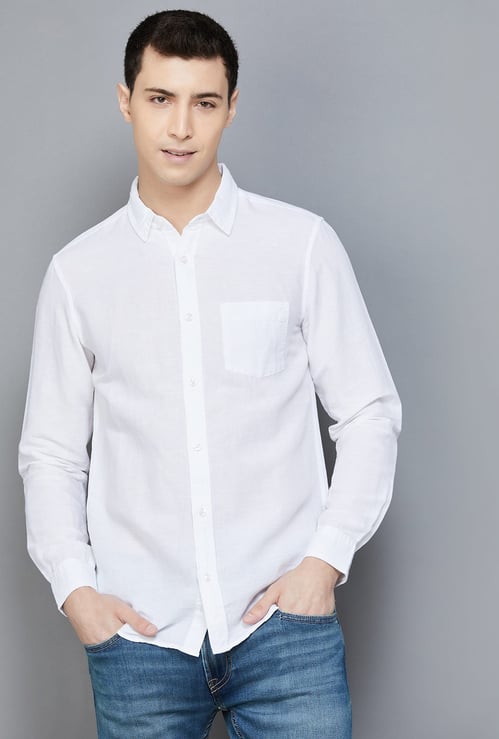 UNITED COLORS OF BENETTON Solid Regular Fit Shirt