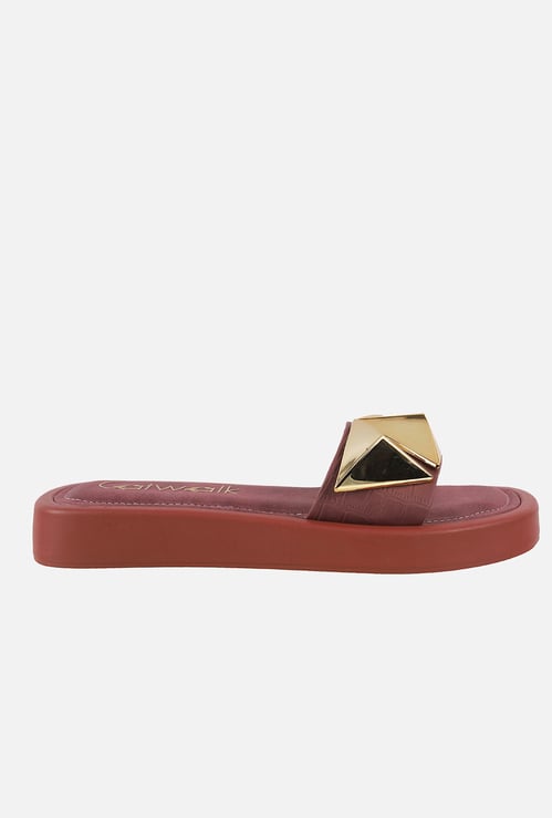 CATWALK Embellished Platform Sliders