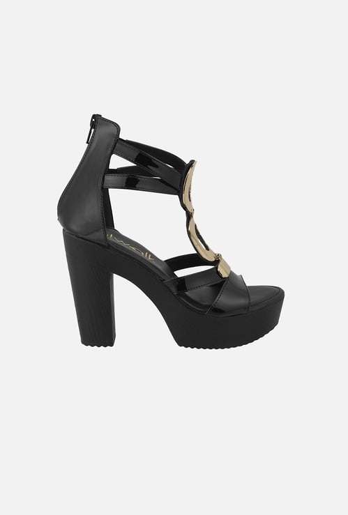 CATWALK Metal Accent Platform Heels