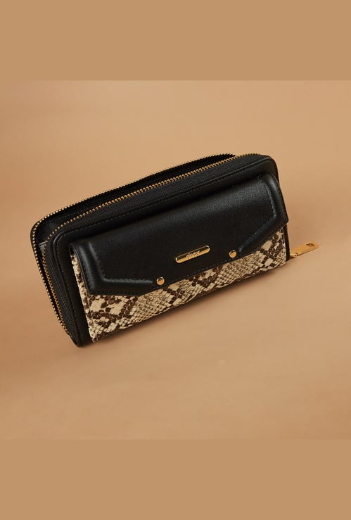 GINGER Embossed Zip-Around Wallet