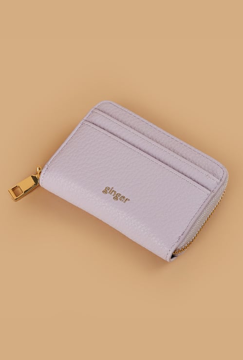 GINGER Textured Zip-Around Wallet