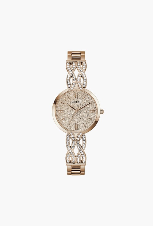 GUESS Bejewelled Embellished Analog Watch - GW0868L4