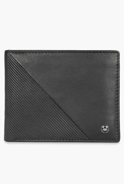 UNITED COLORS OF BENETTON Pinstripe Textured Bi-Fold Wallet