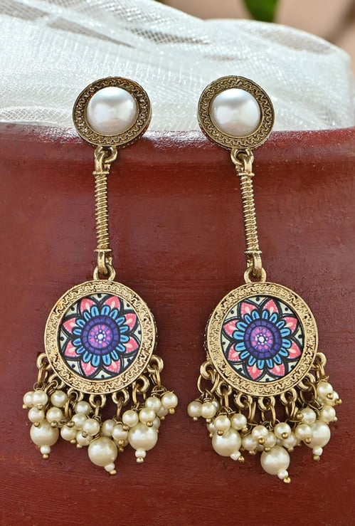 FIDA Drop Earrings with Pearl Embellishments