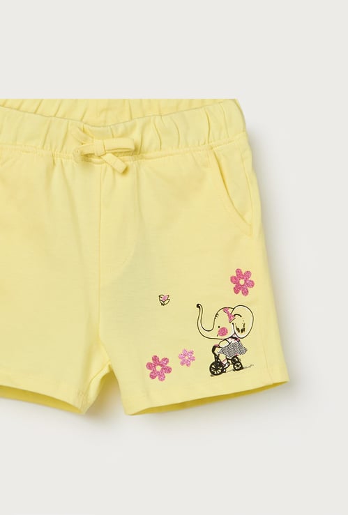 JUNIORS Girls Printed Elasticated Shorts