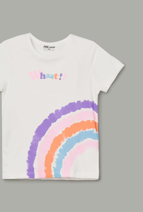 FAME FOREVER Girls Graphic Print T-shirt