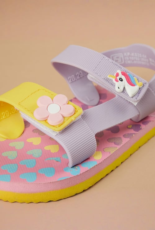 FAME FOREVER Girls Jibit Charm Sandals