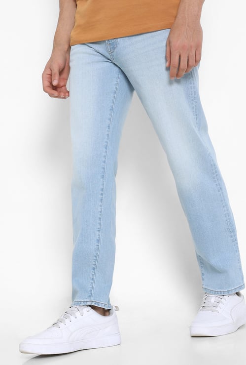 AMERICAN EAGLE AirFlex+ Washed Straight Fit Jeans