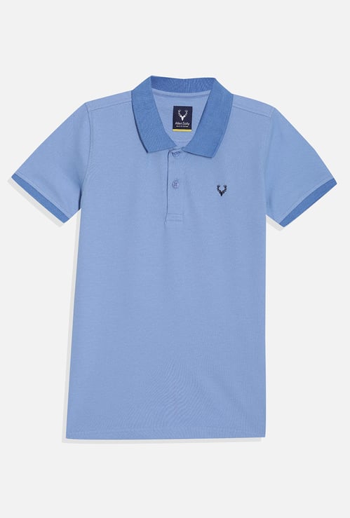 ALLEN SOLLY Boys Solid Polo T-shirt