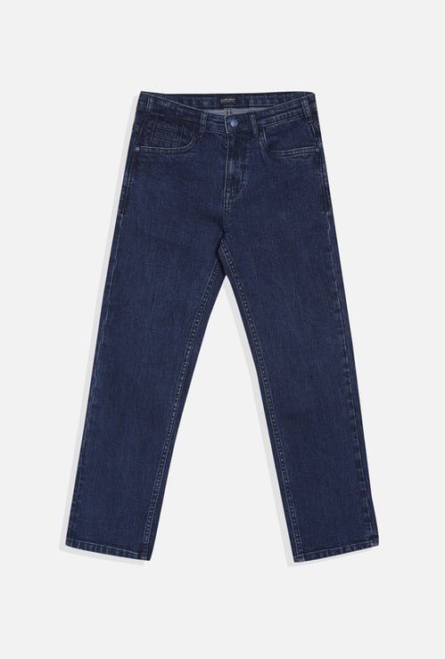 ALLEN SOLLY Boys Darkwashed Regular Fit Jeans