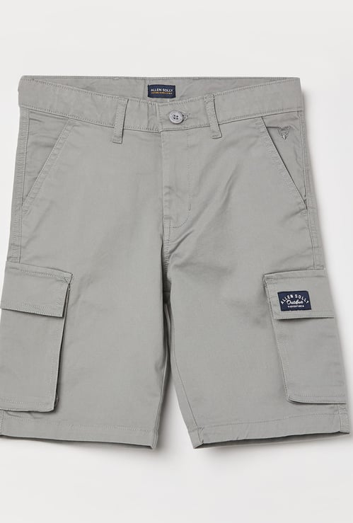 ALLEN SOLLY Boys Solid Cargo Shorts