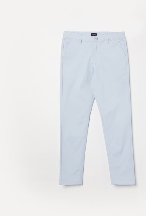 ALLEN SOLLY Boys Solid Slim Fit Trousers