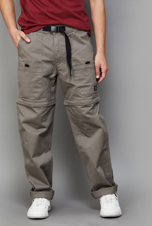 LEVI'S Solid Regular Fit Convertible Cargos